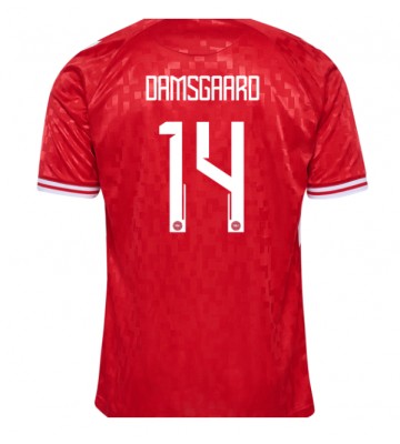 Danmark Mikkel Damsgaard #14 Hjemmebanetrøje EM 2024 Kort ærmer